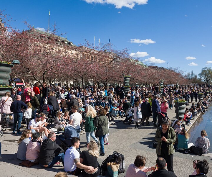 _DSC2666 At Kungsträdgården, people enjoying the spring sun.