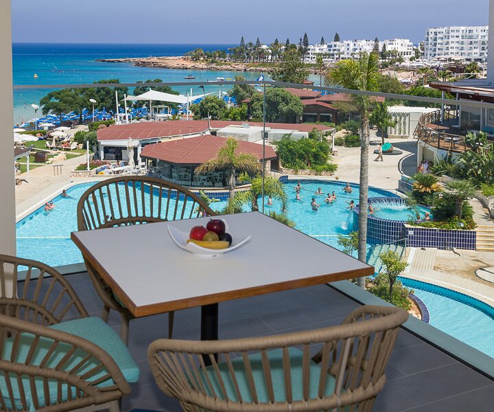 _DSC0063 On the balcony of the hotel room at Capo Bay hotel.