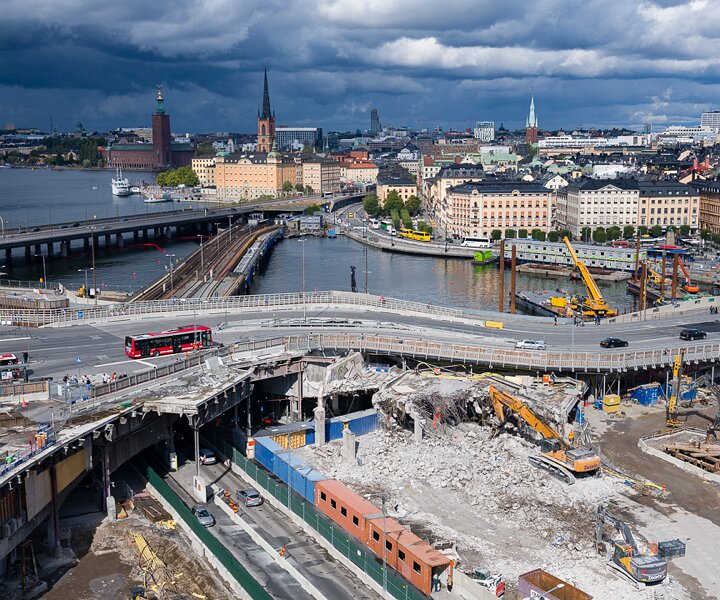 _DSC1816 View of Stockholm and the construction works at Slussen.