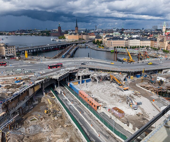_DSC1823 View of Stockholm and the construction works at Slussen.