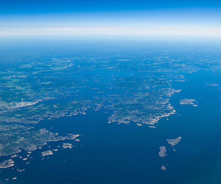 _DSC8186 View of the scandinavian archipelago after takeoff from Oslo.
