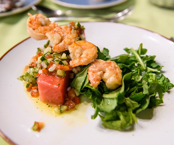 _DSC9372 Prawns with cucumber and watermelon.