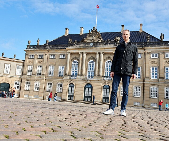 _DSC1031 Arto at Amalienborg Royal Palace in Copenhagen.