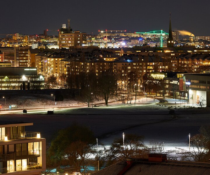 _DSC1494 View from the apartment at Gärdet in December.