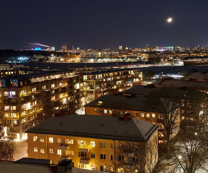 _DSC1496 View from the apartment at Gärdet in December.
