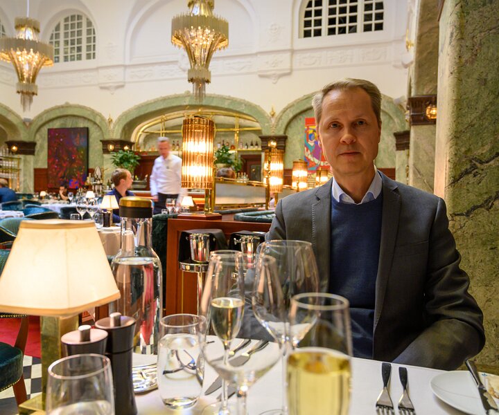 _DSC2705 Arto at Bank Hotel for birthday dinner.