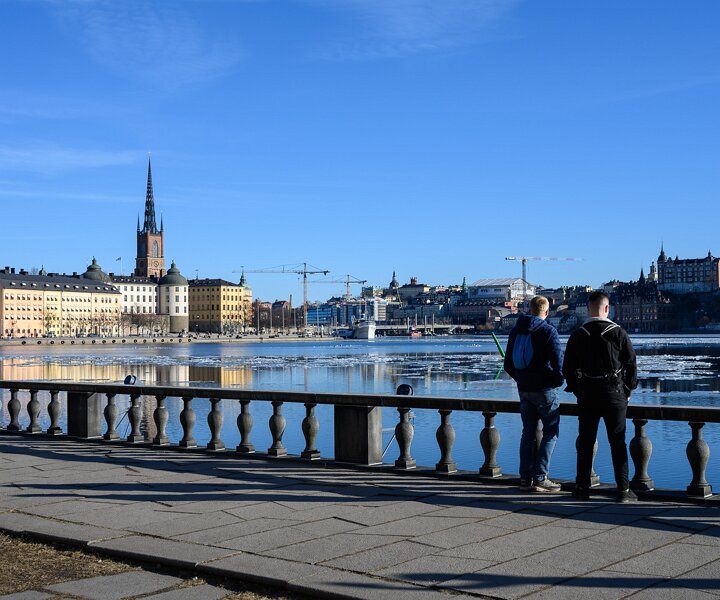 _DSC7650 Enjoying the sun of spring at the Stockholm City Hall.