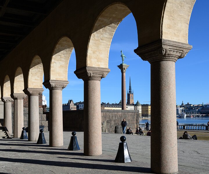 _DSC7656 Enjoying the sun of spring at the Stockholm City Hall.