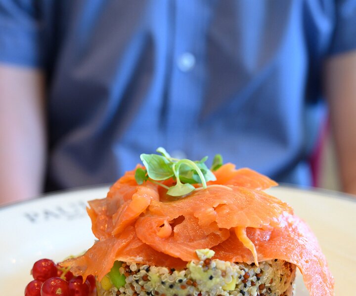 _DSC5098 Salmon salad for lunch at Paul in Nicosia.